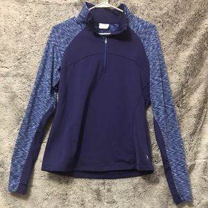 Blue pullover sweatshirt
